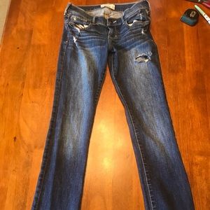 Abercrombie kids teen distressed bootcut jeans 16